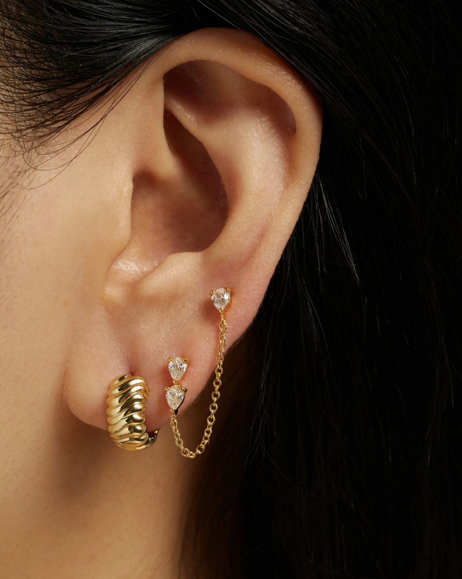 Tatum Chain Stud Earrings