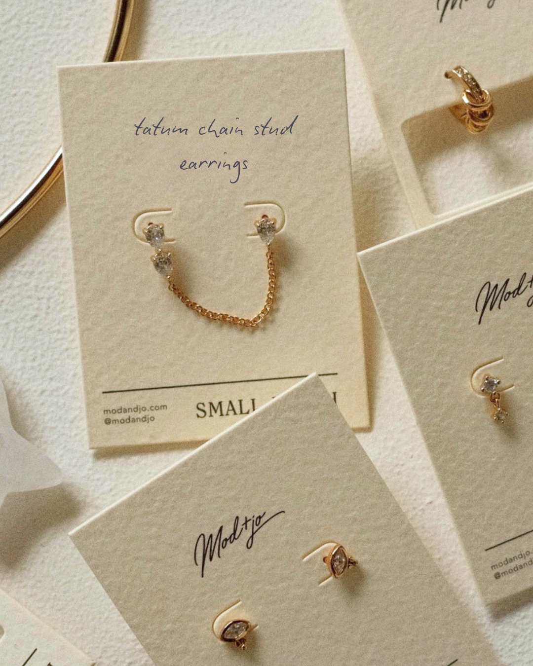 Tatum Chain Stud Earrings